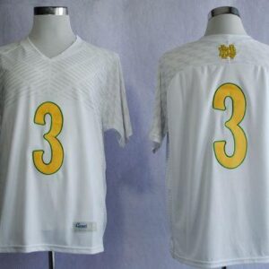NCAA Notre Dame Fighting Irish 3 Joe Montana White Shamrock Series Men Jersey