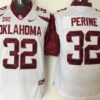 NCAA Oklahoma Sooners 32 Samaje Perine White Men Jersey