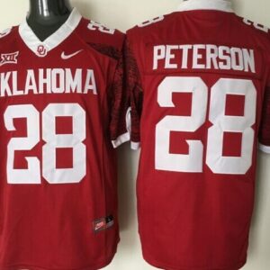 NCAA Oklahoma Sooners 28 Adrian Peterson Red Men Jersey