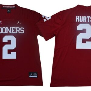 NCAA Oklahoma Sooners 2 Jalen Hurts Red College Football Men Jersey