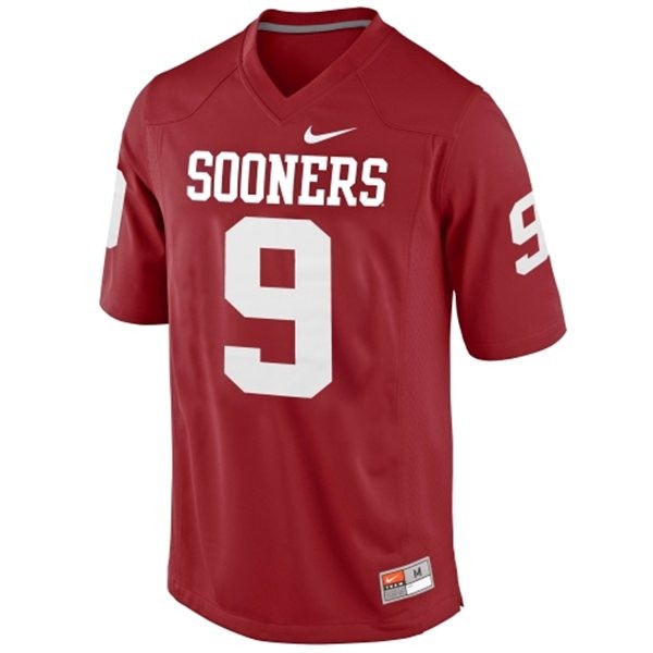 NCAA Oklahoma Sooners 9 Tay Evans Red Men Jersey