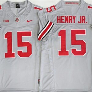 Ohio State Buckeyes 15 Chris Henry Jr Gray F.U.S.E. Vapor Limited Men Jersey