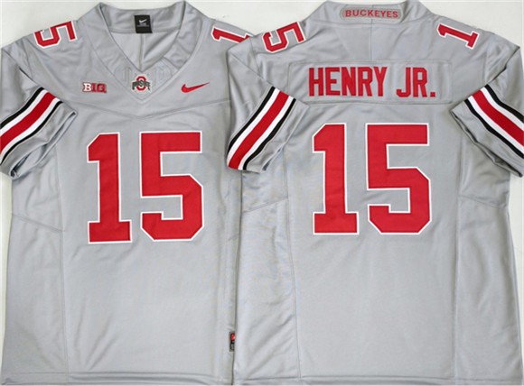 Ohio State Buckeyes 15 Chris Henry Jr Gray F.U.S.E. Vapor Limited Men Jersey