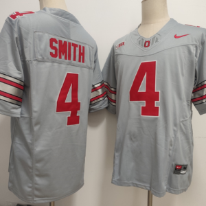 Ohio State Buckeyes 4 Jeremiah Smith Grey 2026 New F.U.S.E. Vapor Limited Men Jersey