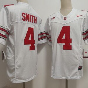 Ohio State Buckeyes 4 Jeremiah Smith White 2026 New F.U.S.E. Vapor Limited Men Jersey