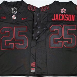 Ohio State Buckeyes 25 Lamar Bo Jackson Black 2025 F.U.S.E. Vapor Limited Men Jersey