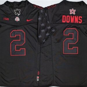Ohio State Buckeyes 2 Caleb Downs Black 2025 F.U.S.E. Vapor Limited Men Jersey