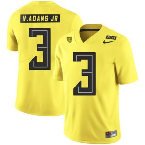 NCAA Oregon Ducks 3 Vernon Adams Jr Yellow Nike College Football Men Jersey