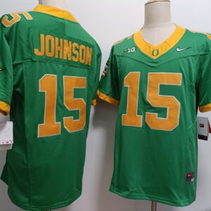 NCAA Ducks 15 Johnson Green F.U.S.E. Vapor Limited Men Jersey