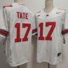 NCAA Ohio State Buckeyes 17 Carnell Tate White F.U.S.E. Vapor Limited Men Jersey