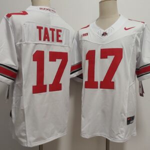 NCAA Ohio State Buckeyes 17 Carnell Tate White F.U.S.E. Vapor Limited Men Jersey