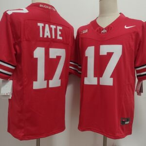 NCAA Ohio State Buckeyes 17 Carnell Tate Red F.U.S.E. Vapor Limited Men Jersey