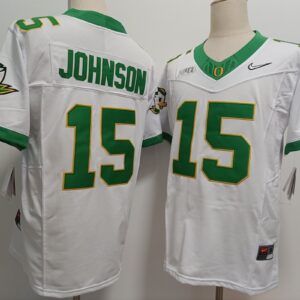 NCAA Oregon Ducks 15 Tez Johnson White F.U.S.E. Vapor Limited Men Jersey