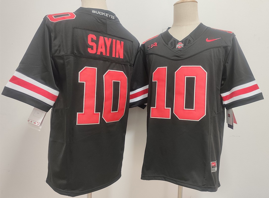 NCAA Ohio State Buckeyes 10 Julian Sayin Black F.U.S.E. Vapor Limited Men Jersey