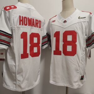 NCAA Buckeyes 18 Will Howard White 2025 Gold  Nike F.U.S.E. Vapor Limited Men Jersey