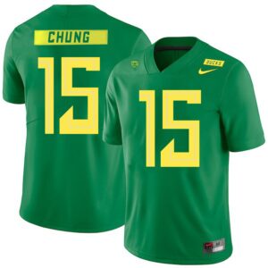 NCAA Oregon Ducks 15 Patrick Chung Apple Green Nike College Football Men Jersey