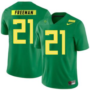 NCAA Oregon Ducks 21 Royce Freeman Apple Green Nike College Football Men Jersey