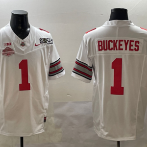 NCAA Buckeyes 1 Buckeyes White 2025 Champion F.U.S.E. Vapor Limited Men Jersey