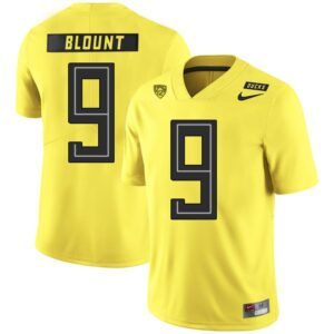 NCAA Oregon Ducks 9 LeGarrette Blount Yellow Nike College Football Men Jersey