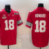 NCAA Buckeyes 18 Will Howard Red 2025 Champion F.U.S.E. Vapor Limited Men Jersey