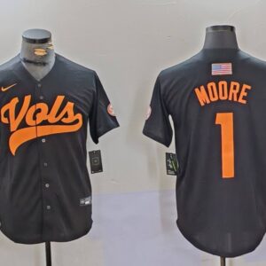NCAA Tennessee Volunteers 1 Christian Moore Black Vapor Limited Men Jersey