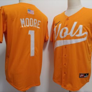NCAA Tennessee Volunteers 1 Christian Moore Orange Vapor Limited Men Jersey