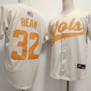 NCAA Tennessee Volunteers 32 Drew Beam  Cream Vapor Limited Men Jersey