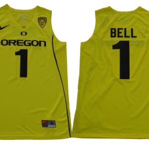 NCAA Oregon Ducks 1 Jordan Bell Yellow Basketball Men Jersey