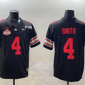 NCAA Buckeyes 4 Jeremiah Smith Black 2025 Champion F.U.S.E. Vapor Limited Men Jersey