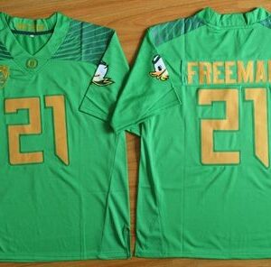 NCAA Oregon Ducks 21 Royce Freeman Green Limited Men Jersey With PAC-12 Patch