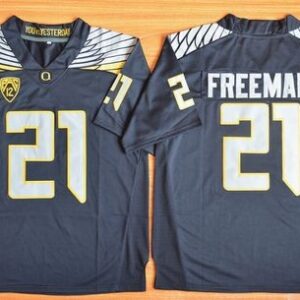 NCAA Oregon Ducks 21 Royce Freeman Black Limited Men Jersey With PAC-12 Patch