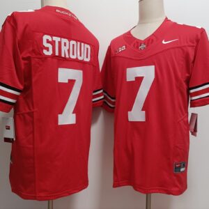 NCAA Buckeyes 7 CJ Stroud Red F.U.S.E. Vapor Limited Men Jersey