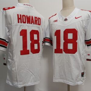 NCAA Ohio State Buckeyes 18  Will Howard White F.U.S.E. Vapor Limited Men Jersey