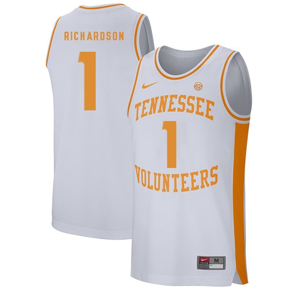 NCAA Tennessee Volunteers 1 Josh Richardson White College Basketball Men Jersey