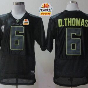 NCAA Oregon Ducks 6 De'Anthony Thomas Black Pro Combat Pac-12 Tostitos Fiesta Bowl Men Jersey