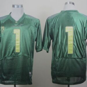 NCAA Oregon Ducks 1 Fan Green With PAC-12 Patch Men Jersey