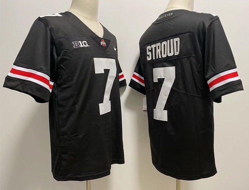 NCAA Ohio State Buckeyes 7 CJ Stroud Black Limited Men Jersey