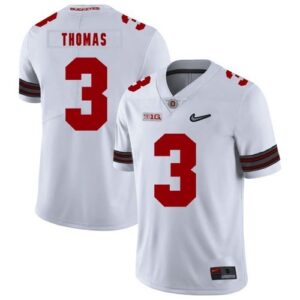 NCAA Ohio State 3 Michael Thomas White Men Jersey