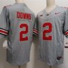 NCAA Buckeyes 2 Caleb Downs Gray F.U.S.E. Vapor Limited Men Jersey