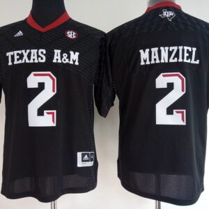 NCAA Texas A&M Aggies 2 Johnny Manziel Black College Football Adidas Men Jersey