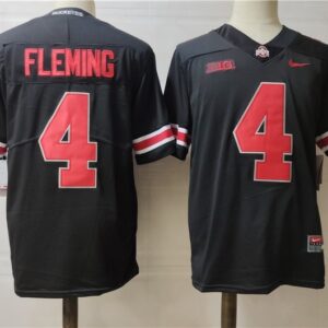 NCAA Ohio State Buckeyes 4 FLEMING Black Men Jersey