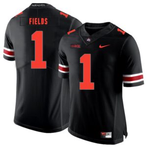 NCAA Ohio State Buckeyes 1 Justin Fields Black Shadow Legend Limited Nike College Football Men Jersey