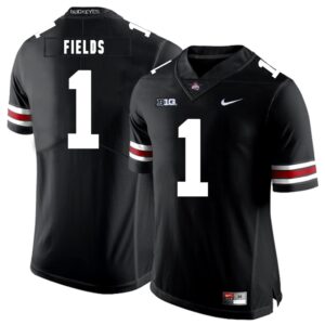 NCAA Ohio State Buckeyes 1 Justin Fields Black Nike College Football Limited Men Jersey