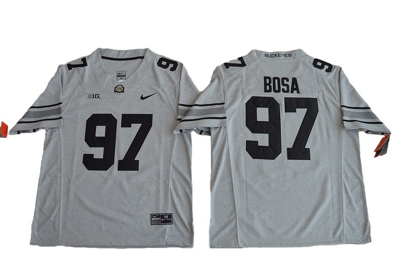 NCAA Ohio State Buckeyes 97 Joey Bosa Gray Gridiron II Men Jersey