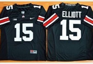 NCAA Ohio State Buckeyes 15 Ezekiel Elliott Black Limited Men Jersey