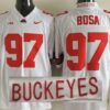 NCAA Ohio State Buckeyes 97 Joey Bosa White Limited Men Jersey With Big Patch