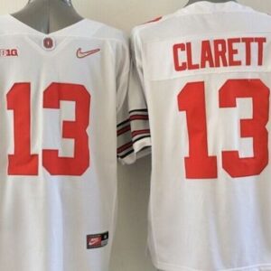 NCAA Ohio State Buckeyes 13 Maurice Clarett White Men Jersey With BIG Patch