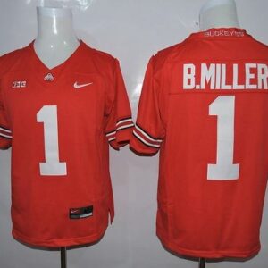 NCAA Ohio State Buckeyes 1 Braxton Miller Red Limited Men Jersey With Big Patch
