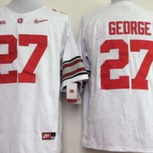 NCAA Ohio State Buckeyes 27 Eddie George White Men Jersey