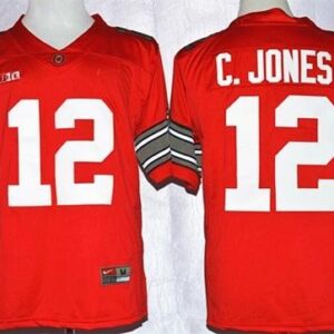 NCAA Ohio State Buckeyes 12 Cardale Jones Red Diamond Quest Men Jersey